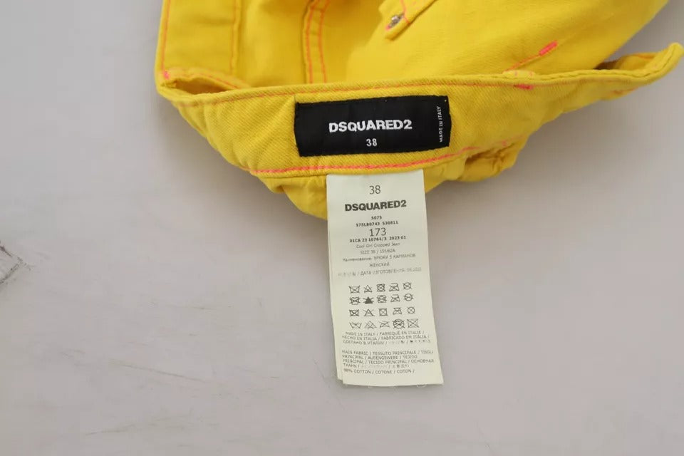 Dsquared² Sarı Pamuklu Düşük Bel Kot Pantolon Cool Girl Jeans
